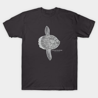 Ocean Sunfish with Common and Scientific Names - fish drawing T-Shirt